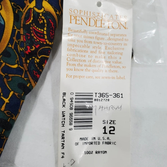 Vintage Pendleton Polo Horse Rider Chain Link Vest size 12 Equestrain Theme - Picture 7 of 7